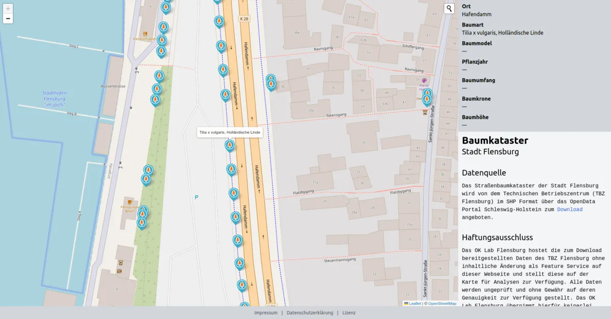 Vorschau des Projekts Straßenbäume der Stadt Flensburg