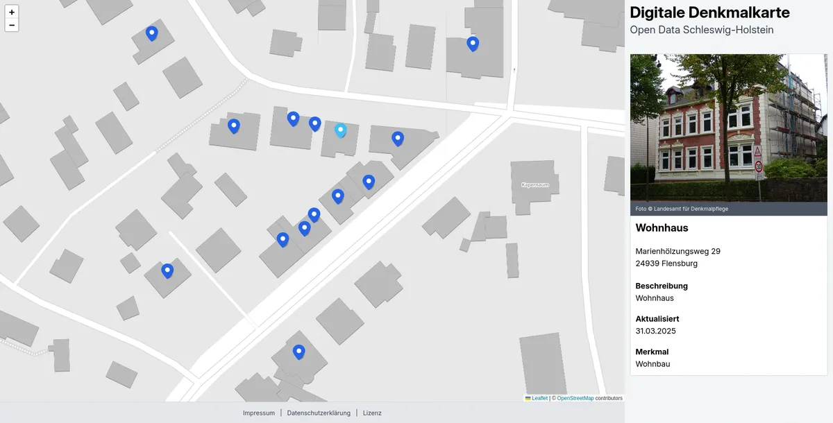 Vorschau des Projekts Digitale Denkmalkarte für Schleswig-Holstein